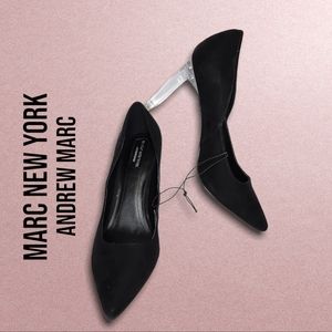 NWOT Marc New York black dress shoes w/ clear acrylic heels women's size…
